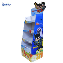 Support attrayant et populaire de supermarché d&#39;étagère de carton de POP pour la nourriture / casse-croûte / jouets